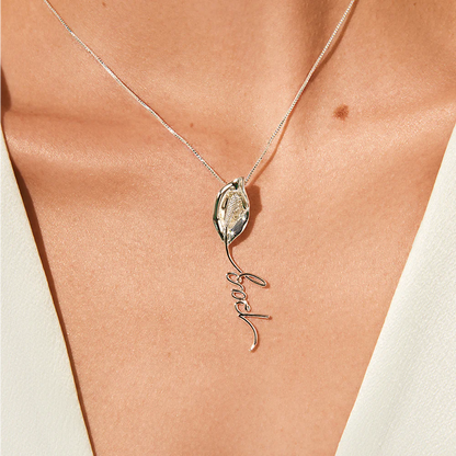 peace lily necklace